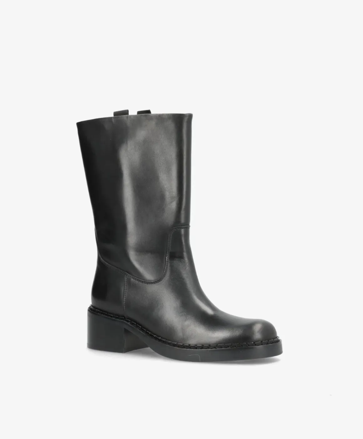 EXPOSED - Sort læder - Høj støvle Dame