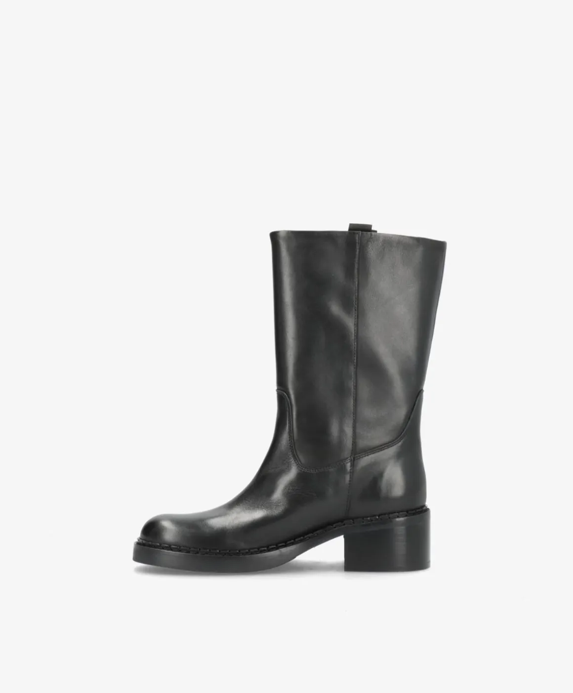 EXPOSED - Sort læder - Høj støvle Dame