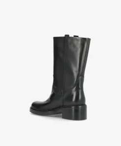 EXPOSED - Sort læder - Høj støvle Dame