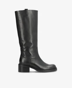 EXPOSED LONG - Sort læder - Lang støvle Dame