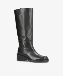 EXPOSED LONG - Sort læder - Lang støvle Dame