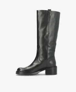 EXPOSED LONG - Sort læder - Lang støvle Dame