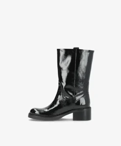 EXPOSED P - Sort lak læder - Høj støvle Dame