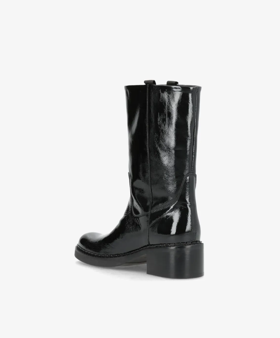 EXPOSED P - Sort lak læder - Høj støvle Dame