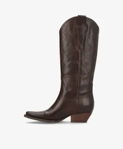 FRANKIE - Cowboy støvle lang - Mørk Brun