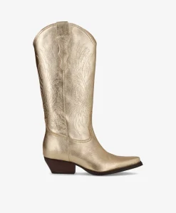 FRANKIE - Cowboy støvle lang - Guld