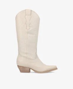 FRANKIE - Cowboy støvle lang - Offwhite