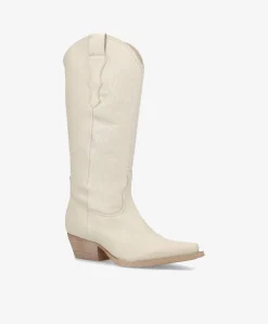 FRANKIE - Cowboy støvle lang - Offwhite