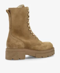 HADLEY S - Beige ruskind - Snørestøvle dame