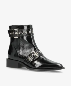 JUSTIFIED P - Ankel støvle - Sort lak