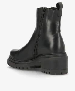 KATIE Sort - Ankel støvle - læder