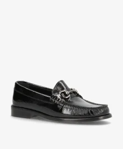 KENSINGTON P - Dame loafer - Sort lak læder