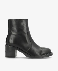 KIRAN Sort - Høj støvle med hæl - læder