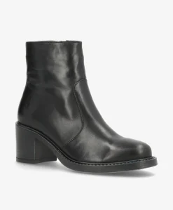 KIRAN Sort - Høj støvle med hæl - læder