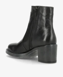 KIRAN Sort - Høj støvle med hæl - læder