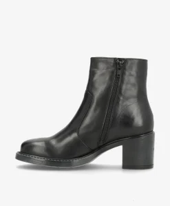 KIRAN Sort - Høj støvle med hæl - læder