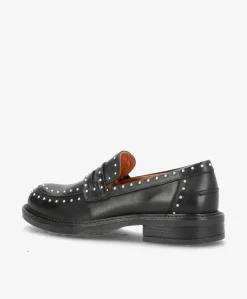 LASHES - Sort læder - Loafers Dame