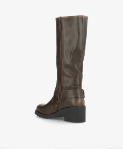 Leonie - Biker støvle lang - Brun