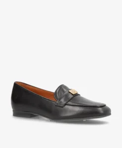 LINA M/S - Sort læder - Loafer dame