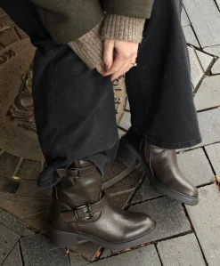 Lissy - 6302 - Dame Biker Støvle - Brun