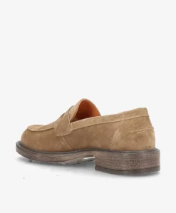 LORETTA S - Beige ruskind - Loafers Dame