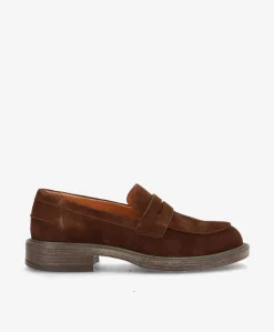 LORETTA S - Mørkebrun ruskind - Loafers Dame