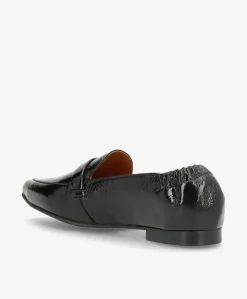 LUCY P Sort - Ballerina - læder lak