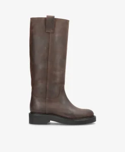 MADISON LONG - Brun læder - Lang støvle Dame