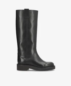 MADISON LONG - Sort læder - Lang støvle Dame