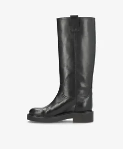 MADISON LONG - Sort læder - Lang støvle Dame