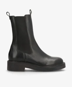 MADISON VALE - Sort læder - Chelsea støvle Dame