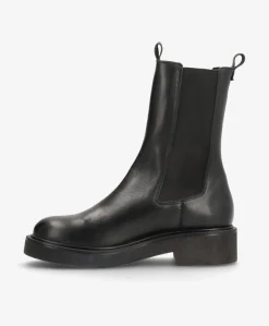 MADISON VALE - Sort læder - Chelsea støvle Dame