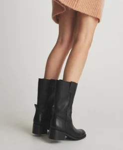 MARTINA - Mellemlang støvle dame - Sort