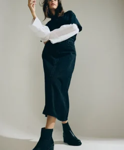 MARY Sort - Ankel støvle med hæl - læder