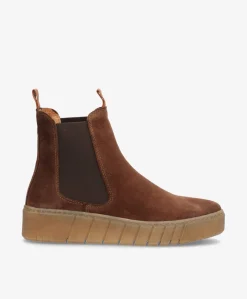 MOOVED S - Mørkebrun ruskind - Chelsea støvler Dame