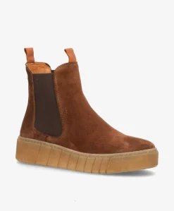 MOOVED S - Mørkebrun ruskind - Chelsea støvler Dame