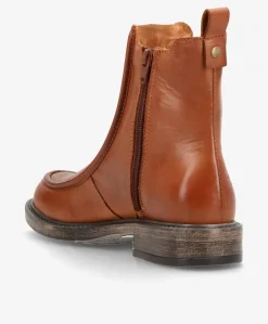 MORGAN - Mellembrun læder - Ankelstøvle Dame