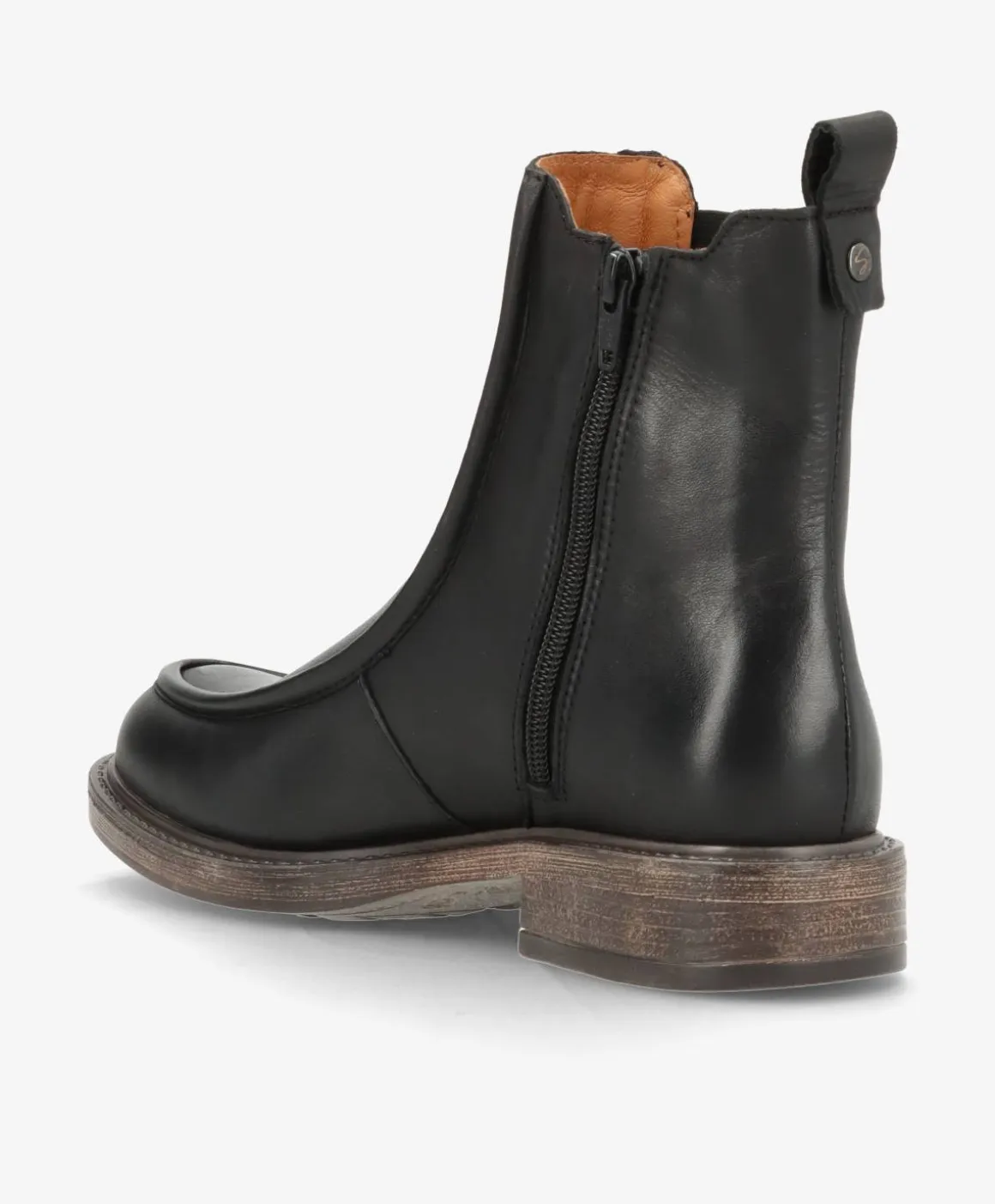 MORGAN - Sort læder - Ankelstøvle Dame