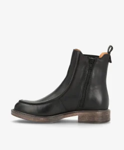 MORGAN - Sort læder - Ankelstøvle Dame