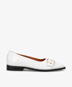 MUST GO - Ballerina - Hvid lak læder
