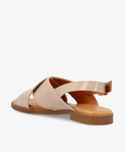 NICOLA P - Beige lak læder - Flade sandaler