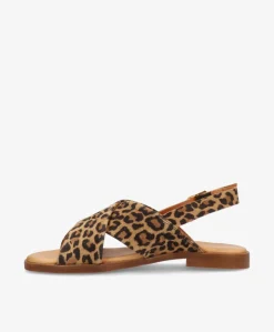 NICOLA S - Leopard ruskind - Flade sandaler