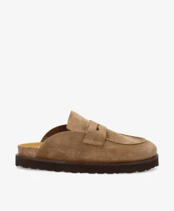OCTAVIA - Taupe ruskind - Mules Dame