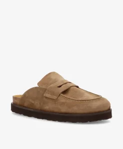OCTAVIA - Taupe ruskind - Mules Dame