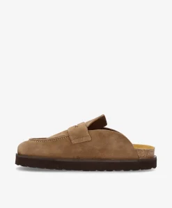 OCTAVIA - Taupe ruskind - Mules Dame