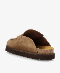 OCTAVIA - Taupe ruskind - Mules Dame