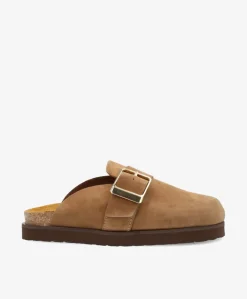 OFELIA - Taupe ruskind - Mules Dame