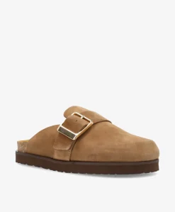 OFELIA - Taupe ruskind - Mules Dame