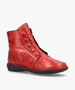 PALMEIRA Rød - Ankel støvle - læder