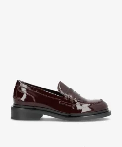 PURE P - Bordeaux lak læder - Loafers Dame
